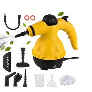 Aparat de Curățat cu Abur 28x12cm Portabil Multifuncțional, cu 9 Accesorii pentru Curatat