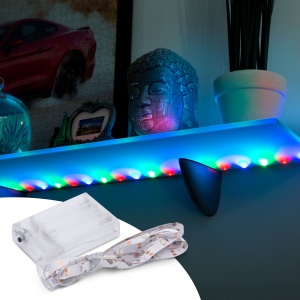 Bandă LED - multicoloră RGB - 1m - 3 x baterii AA - Img 2
