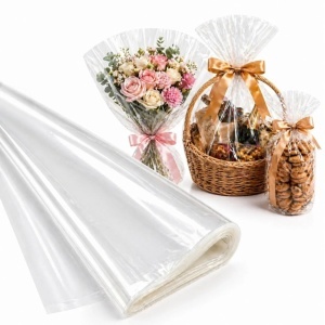 Celofan Transparent 45x100cm pentru Ambalare 500/set, Cadouri, Flori și Coșuri Cadou