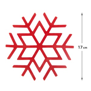 Covoraș din silicon - cristal de gheață - roșu - 17 cm - Img 2