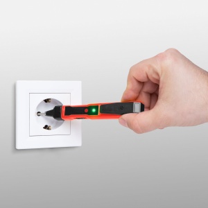 Creion de fază - contactless - cu semnal luminos și sonor - 70-250 V AC - Cu baterie - Img 2