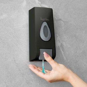 Dozator de săpun cu pompă manuală - 350 ml - perete negru