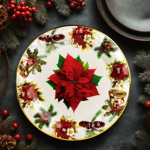 Farfurie de Crăciun – plastic – crăciuniță – 37,5 cm - Img 3