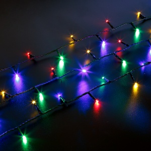 Ghirlandă luminoasă – 20 m – multicolor - 400 LED – 220–240 V – 6 W – cablu verde - Img 3