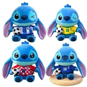 Jucărie de Pluș Stitch Fotbal 25cm, Ediția Campionatului Mondial, cu Minge de Fotbal - Img 3