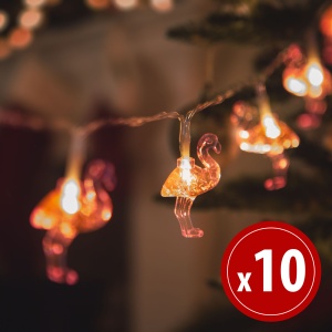 Lampă LED - flamingo - 1,1 m - 10 LED - alb fierbinte - 3 x AA - Img 1