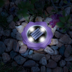 Lampă solară înjunghiată cu LED-uri - violet - alb rece - 11,5 x 2,3 cm