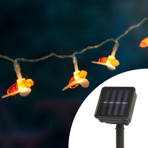 Lampă solară LED - albină - 2,3 m - 20 LED - alb cald - Img 3