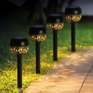 Lampă solară LED cu țăruș - 1 LED alb cald, 8 x 8 x 38 cm