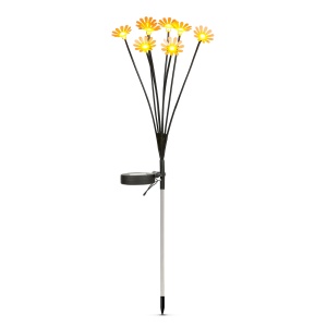 Lampă solară LED cu țăruș - mușețel - 10 LED-uri alb cald - 80 cm - Img 2
