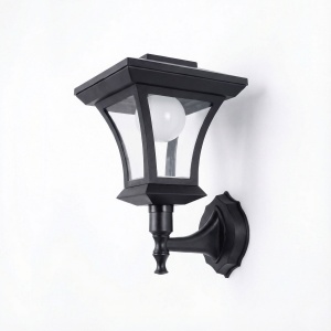 Lampă solară LED - de perete - 21 x 21 cm - 8 LED-uri - neagră - alb cald - Img 3