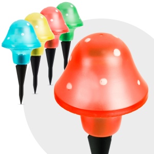 Lampă solară LED în formă de ciupercă - 11 cm - Img 2