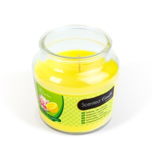 Lumanare parfumata - cu capac - lamaie dulce & bujor - 310 g - Img 2