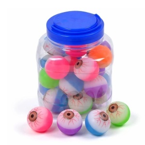 Mingii Saltarete 25/set la Borcan 5cm, Model Ochi Multicolor - Img 2