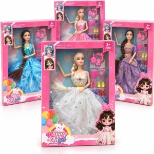 Papusa Mobila din Plastic 30cm, cu Rochie Eleganta, 8 Perechi de Pantofi si Accesorii, Diferite Modele - Img 2