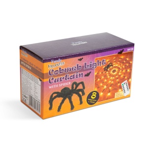 Perdea luminoasă model pânză de păianjen - alb cald 60 LED-uri - USB - Img 3