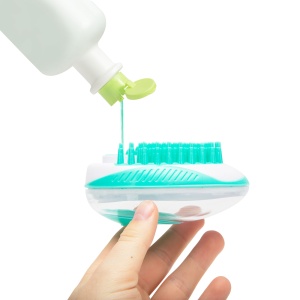 Perie cu dozator de şampon - 11,5 x 7,5 x 6 cm