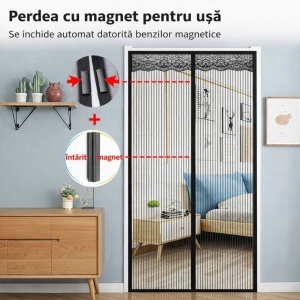Plasa Tantari 100x210cm pentru Usa cu Magneti, Diferite Culori - Img 2