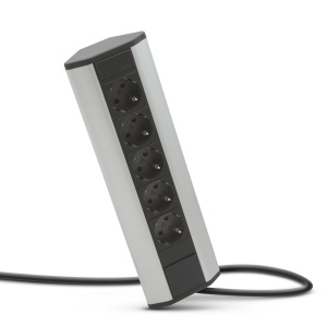 Priză de colț - 5 x 250V, 16A - Carcasă din aluminiu - Img 2