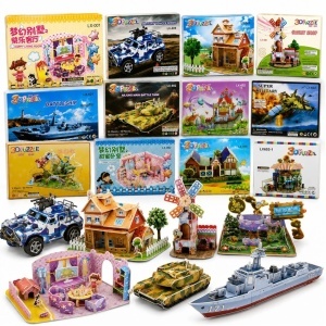 Puzzle 3D pentru Copii 29x21cm, Diferite Dimensiuni si Modele