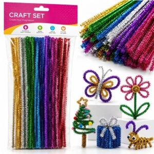 Sarme Plusate Metalizate 30cm, pentru Craft 30 Buc/Set, 12 Seturi - Img 2