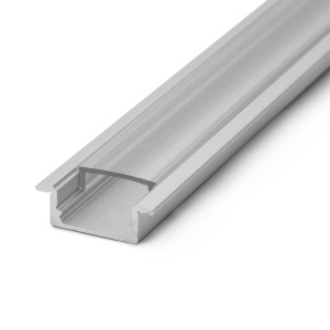 Șină din aluminiu pentru LED - 2000 x 23(17) x 8 mm - formă U încastrabil - Img 3