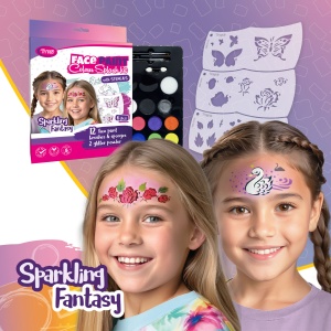 Sparkling Fantasy Face Paint Set - 6 Model mozaic