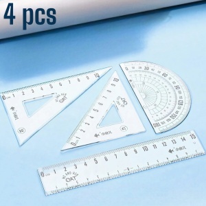 Trusa de Geometrie 24/Set, cu 4 Instrumente, Diferite Modele