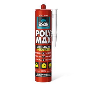 Bison Poly Max Express Adeziv și etanșant bază polimer SM, alb - 425 g