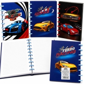 Carnet A5 cu Sistem de Discuri 21×16cm, Copertă Lucioasă Racing, Caiet Dictando, Diferite Modele - Img 2