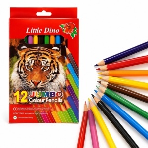 Creioane 12/set Colorate 17cm, Groase 6/set Diferite Culori