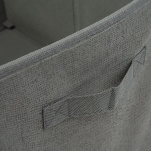 Cutie de depozitare din material textil - 32 x 22 x 22 cm - gri - Img 3