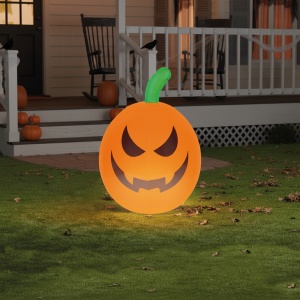 Dovleac de Halloween gonflabil cu RGB LED - 40 cm