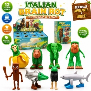 Figurine Surprise Box 12/set Italian Brain Rot, 7cm Tung Tung Sahur Diferite Modele