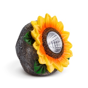 Floare solară floarea-soarelui - 2 LED-uri albe - 5 x 8 x 8,6 cm - Img 2