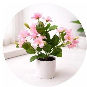 Flori Artificiale în Ghiveci 31cm, din Plastic Diferite Culori - Img 3