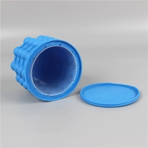 Frapieră pentru Gheață cu Formă pentru Cuburi, 14x12cm, din Silicon cu Capac - Img 3