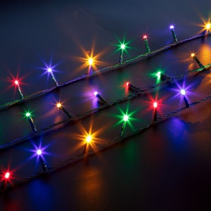 Ghirlandă luminoasă – 10 m – multicolor - 200 LED – 220–240 V – 6 W – cablu verde - Img 3