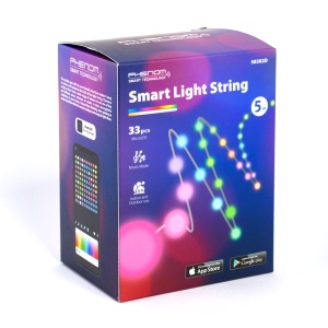 Instalație luminoasă Smart - USB - 33 LED-uri RGBIC - 5m - Bluetooth + Mod Muzical, IP65 - Img 4
