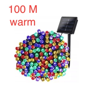 Instalatie solara 100 M / 500 LED - alb cald