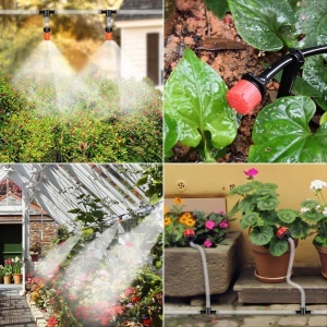 Kit Irigare Picurare Grădină 10cm, cu Furtun, Duze Reglabile si Conectori, Set Profesional Udare Plante