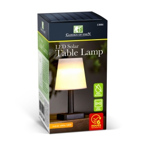 Lampă de masă solară - LED alb - alb fierbinte - plastic - 23 x 12 cm - Img 4