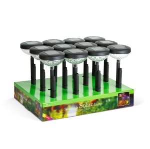 Lampă solară - 1 + 1 alb cald / RGB SMD LED - negru - 53 x 11,4 cm - Img 3
