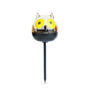 Lampă solară LED - bufniță - alb rece - galben - 150 x 50 x 50 mm - Img 2