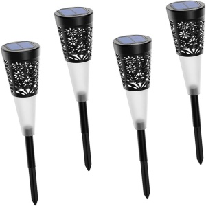 Lampă solară LED cu ţepuşă - 5 LED - 600 mAh - 4 buc / pachet