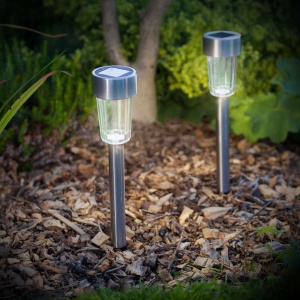 Lampă solară LED de exterior - 190 x 45 mm - metal