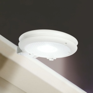 Lampă solară pentru jgheab - 3 LED-uri SMD alb rece - albă - 11 x 2,6 cm