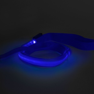 Lesă cu LED - 120 x 2,5 cm - Albastru - Img 3
