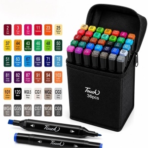 Markere 36/Set, Doua Capete, Gentuta, Carioci Multicolor, 15 cm