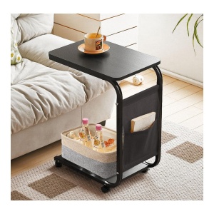Masa de cafea cu suport lateral - negru (40*30*60)